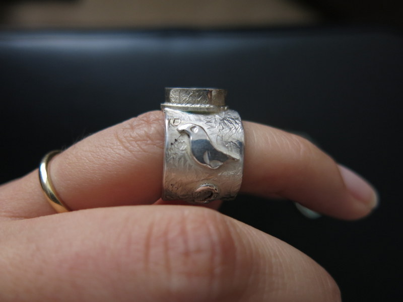 super ugly bird on super ugly textured ring shank